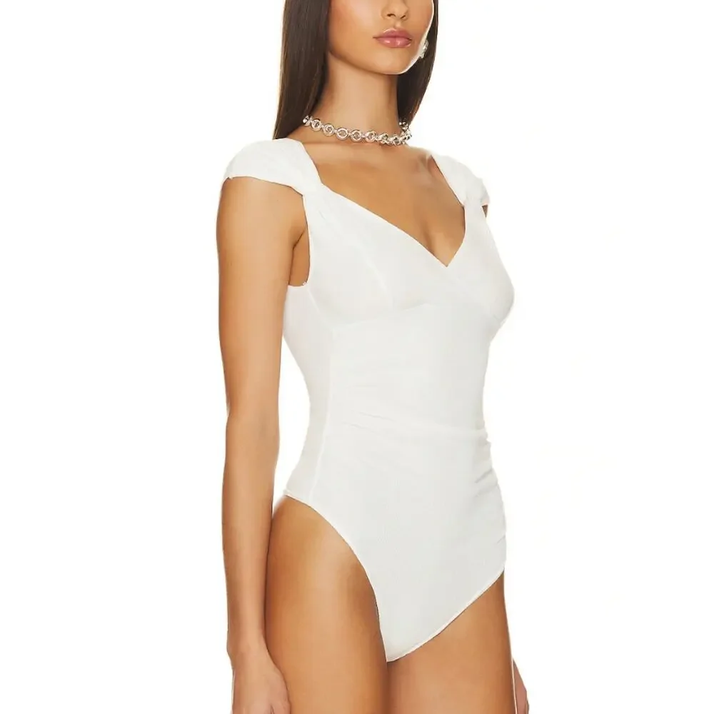 Intimately FP Another Love Ribbed Bodysuit | Womens S, White Free People New! - Picture 5 of 10